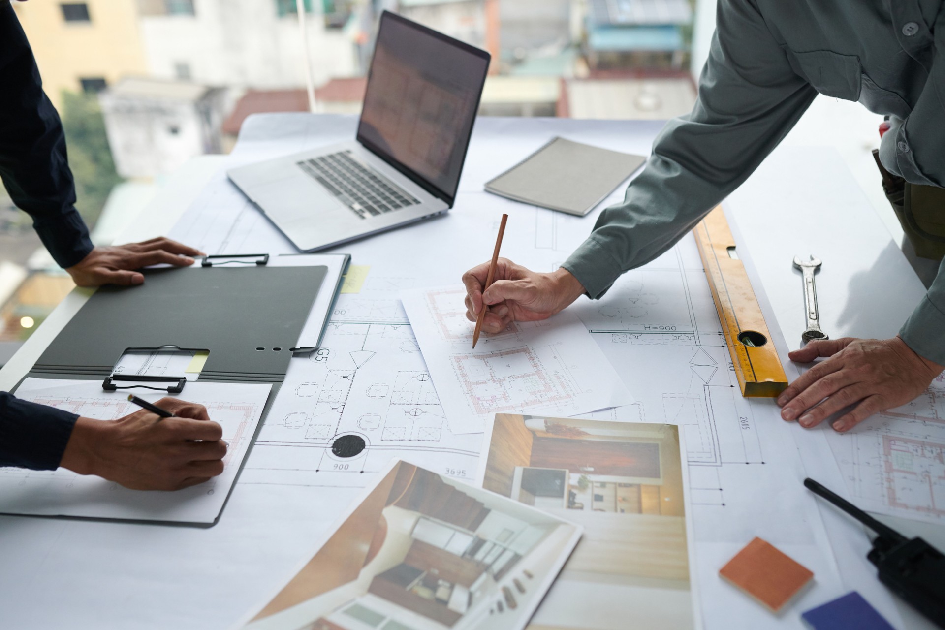 Working on Apartment Floor Blueprint